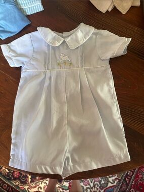Petit Ami Baby Boy Easter romper